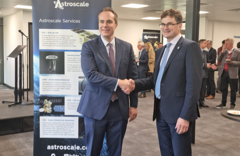 David attends opening of Astroscale’s Zeus Building at Harwell Campus