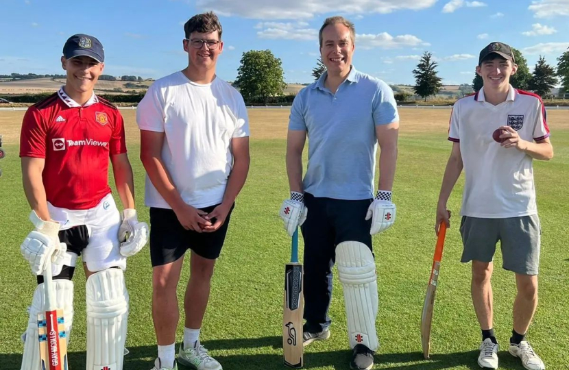 David visits Challow and Childrey Cricket Club