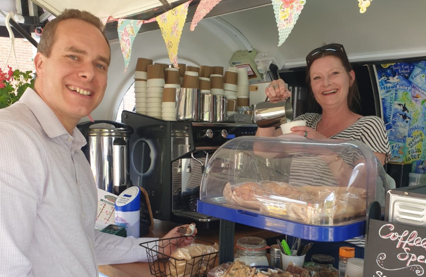 Thanks to Pamela at Cholsey and Wallingford Railway for inviting me to visit her to talk about her plans for her coffee kiosk and the issues facing small businesses.  