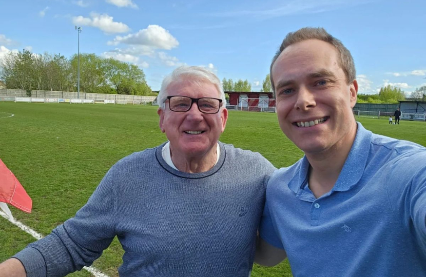 David congratulates Didcot Town FC on winning promotion to the Premier Division