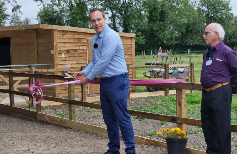 David officially opens new donkey sanctuary’s stables