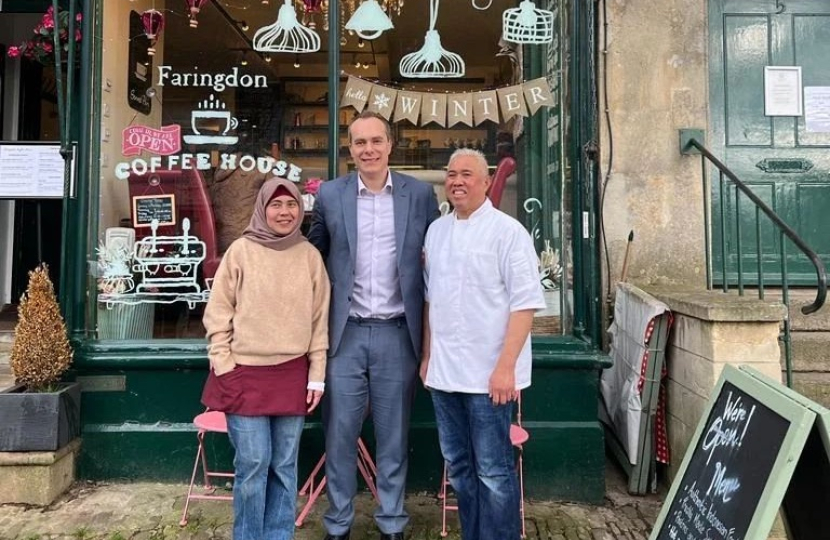 David has lunch with the team at Faringdon Coffee House