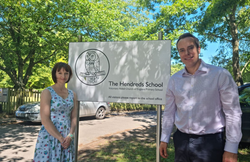 David takes questions at Hendreds Primary School