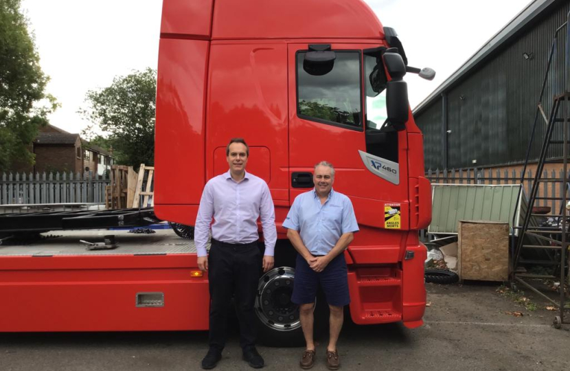 David visits M&M Commercial Vehicle Specialists in Milton