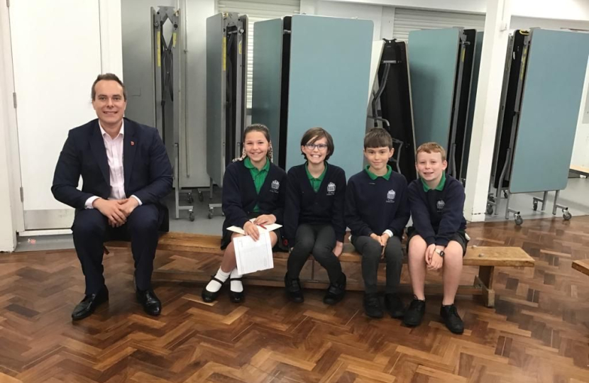 David visits local schools and businesses in the constituency