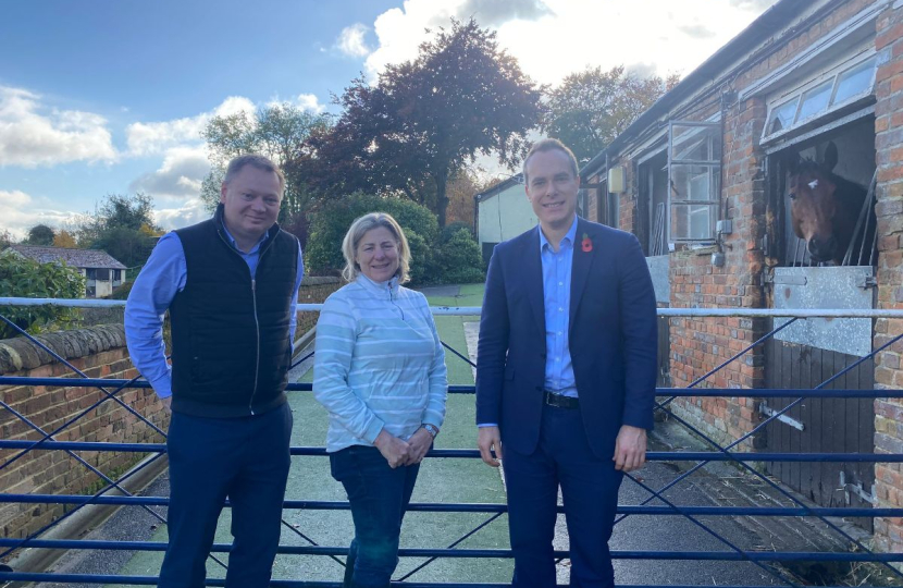 David meets with local racehorse trainer Eve Johnson Houghton