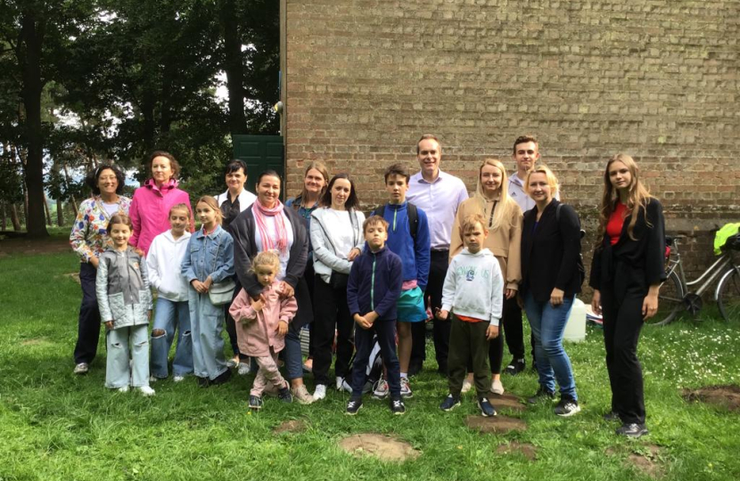 David meets Ukrainian refugees in Faringdon and Wallingford