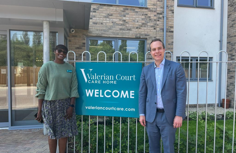 David visits Valerian Court Care Home