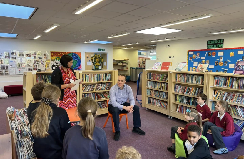 David visits Cholsey Primary School