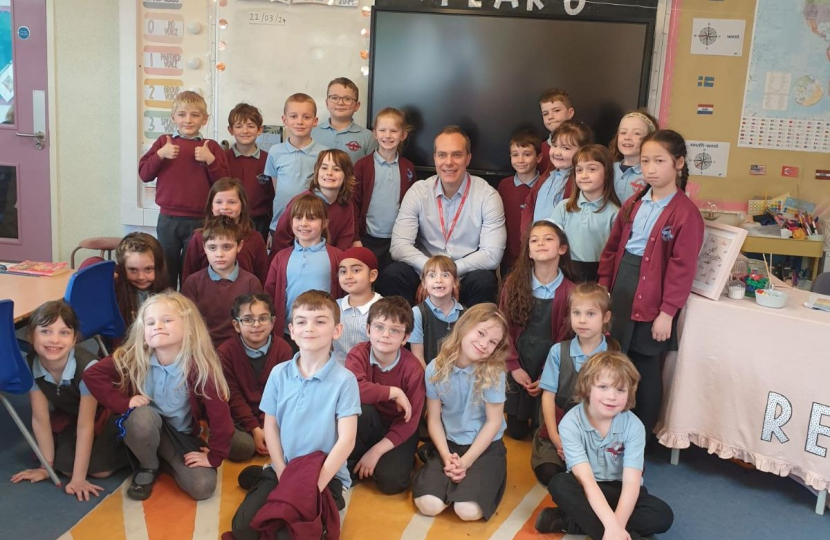 David visits Drayton Community School