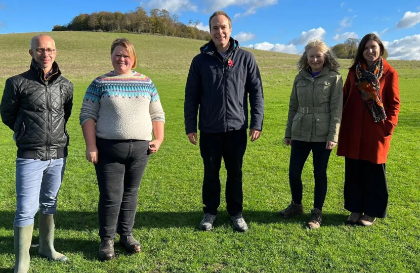 David meets staff and volunteers at the Earth Trust