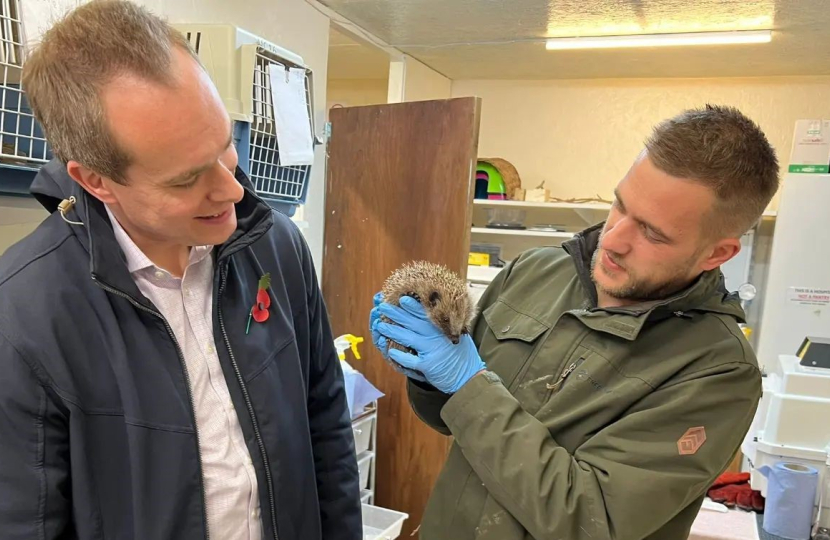 David meets staff at Oxfordshire Wildlife Rescue