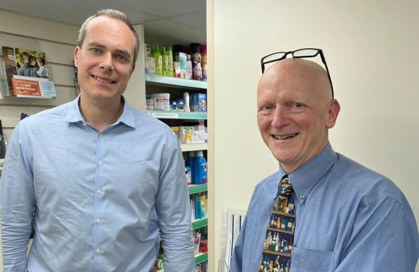 David visits Shrivenham Pharmacy