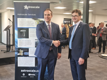 David attends opening of Astroscale’s Zeus Building at Harwell Campus