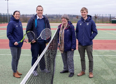 David officially opens Boundary Park Tennis Courts