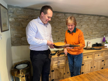 David meets Anne from Fireside Bellows in Stanford in the Vale