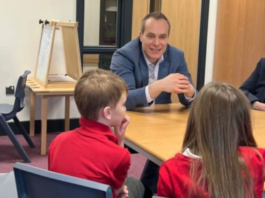 David tours the brand-new Folly View Primary School