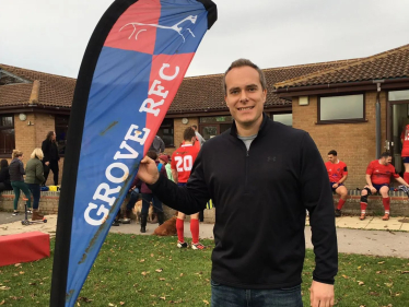 David watches Grove Rugby Club match