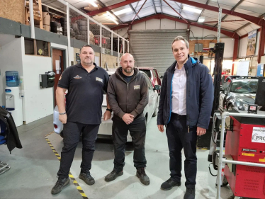 David visits Mission Motorsport workshops