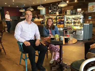 David talks to Michelle Ovens, founder of Small Business Britain, in Wallingford