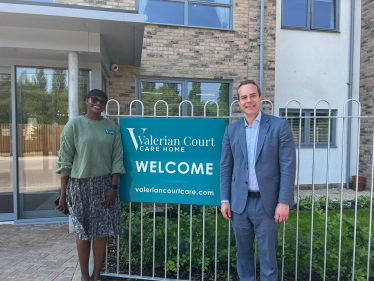 David visits Valerian Court Care Home