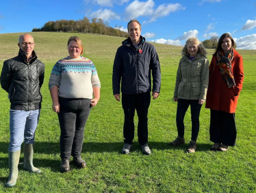 David meets staff and volunteers at the Earth Trust