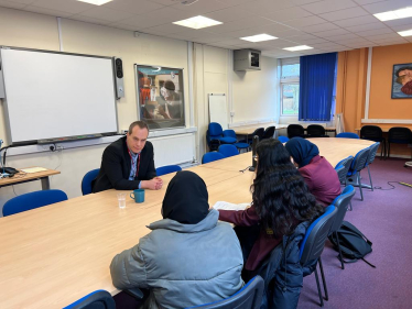 David speaks to pupils at three local schools