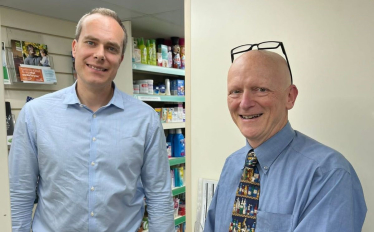 David visits Shrivenham Pharmacy